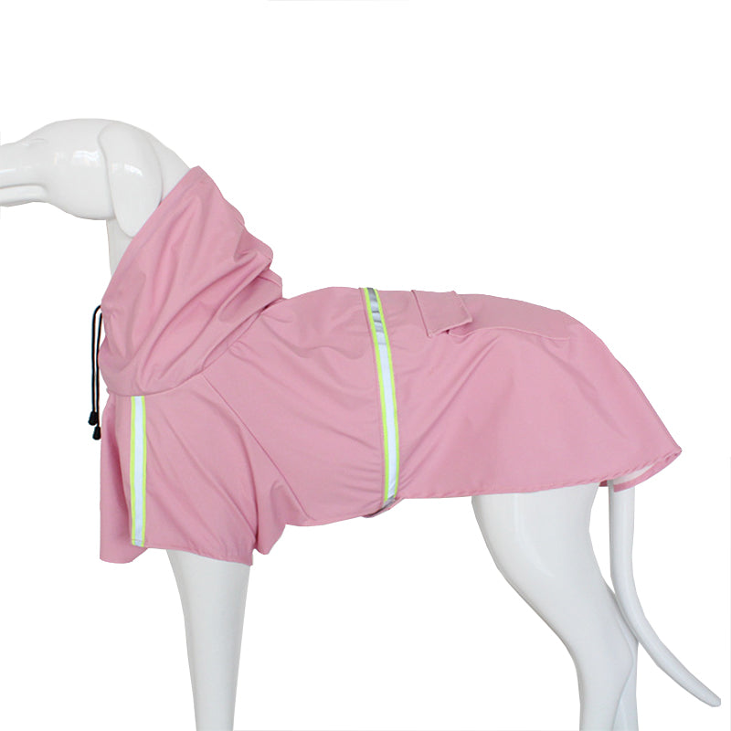 Dog Raincoats for Large Dogs with Reflective Strip Hoodie,Rain Poncho Jacket for Dogs